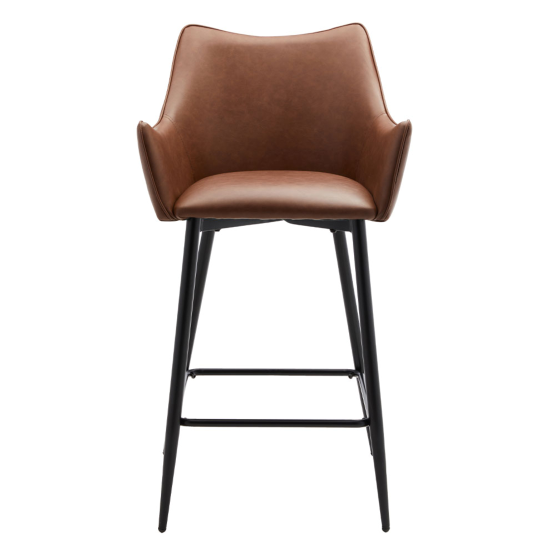MALONE STOOL BAR FABRIC TABAC METAL BLACK E1 PRC