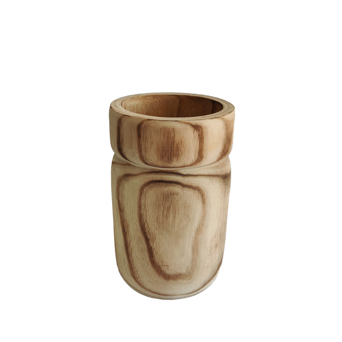 KENGO VASE WOOD NATURAL 23x23xH38cm PRC