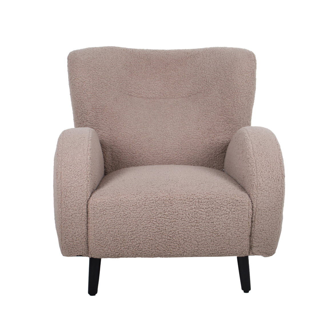 ONE & ONLY ARMCHAIR FABRIC CAPPUCCINO WOOD BLACK E