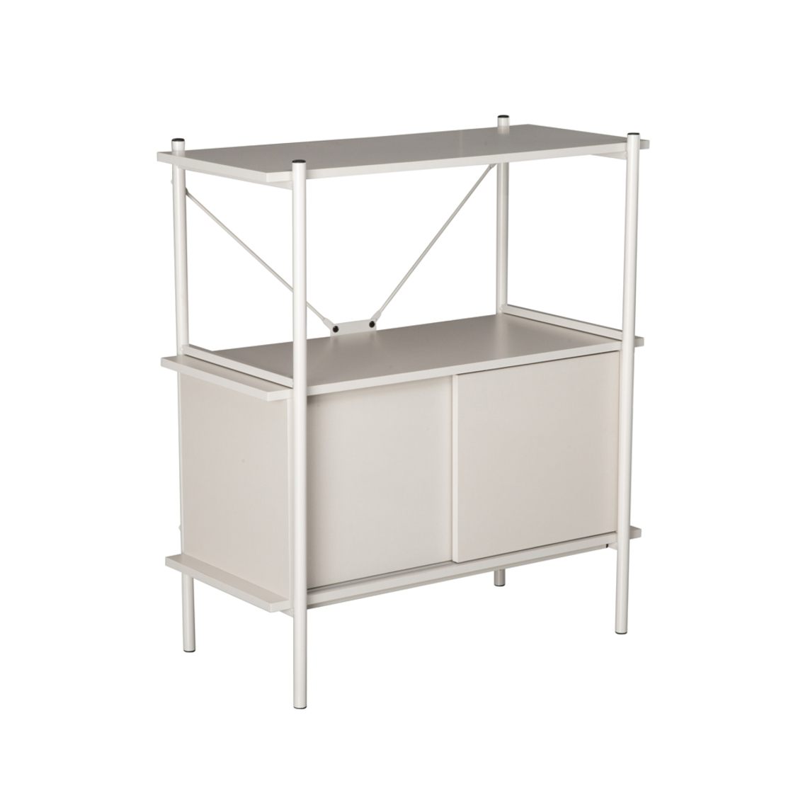 POPULAR BOOKCASE MELAMINE CREAM 80x40xH92cm E1 PRC