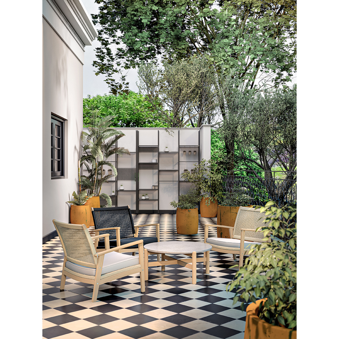 SALSA ARMCHAIR FABRIC BLACK 74,5x73xH75,8cm VN