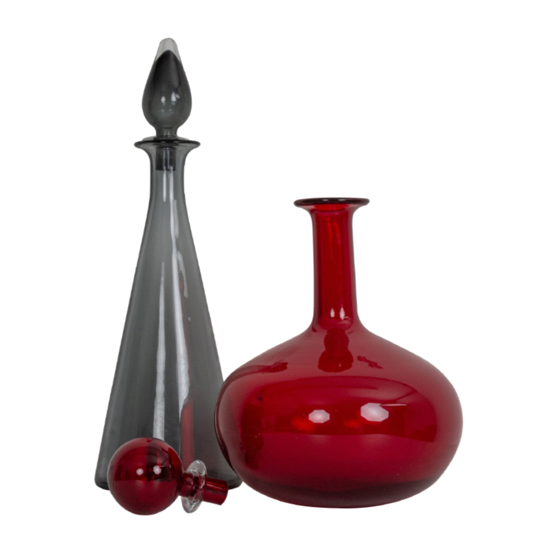 GABHAIL BOTILIA WITH LID GLASS ORANGE 27x27xH33cm