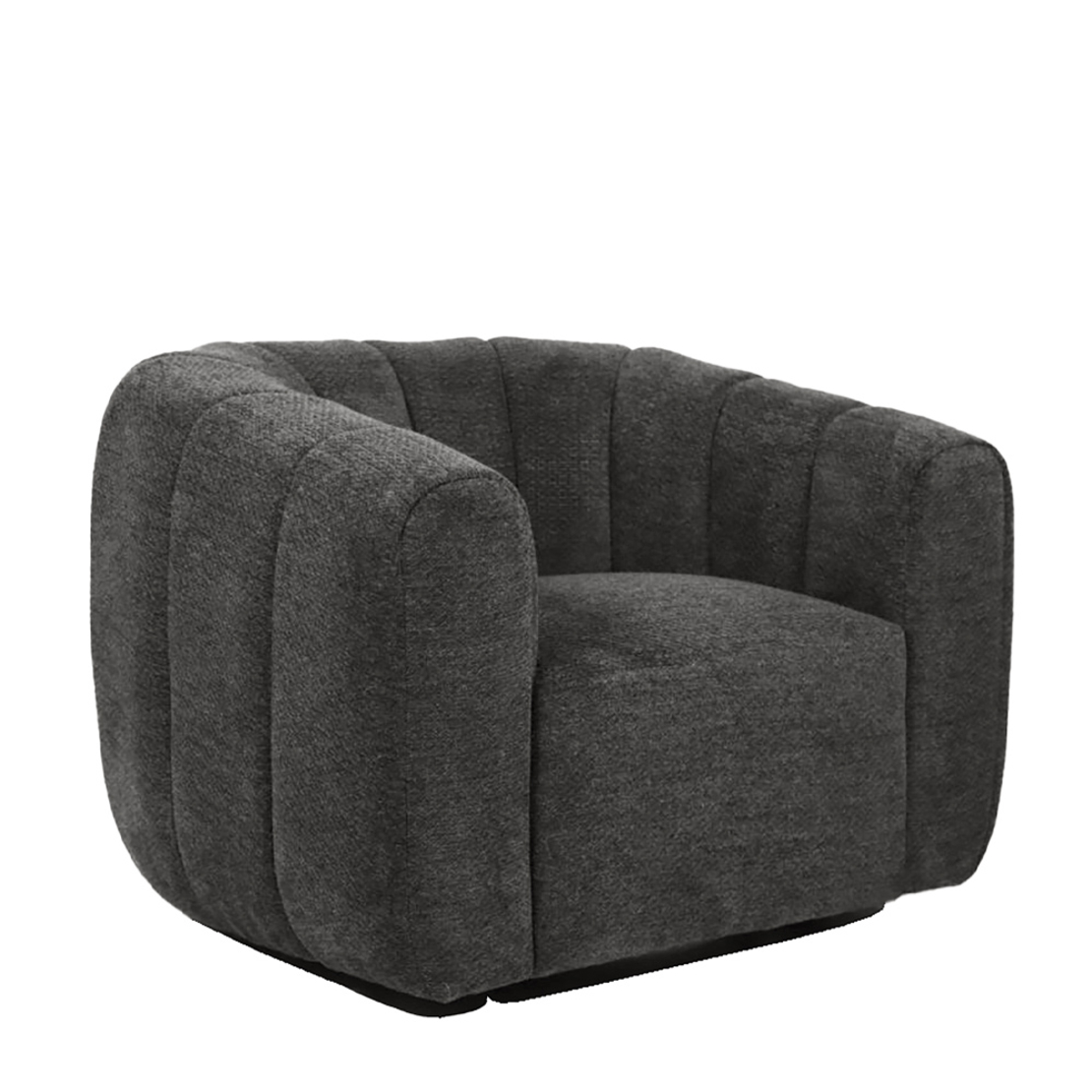ASCOT ARMCHAIR SWIVEL FABRIC GREY METAL PRC