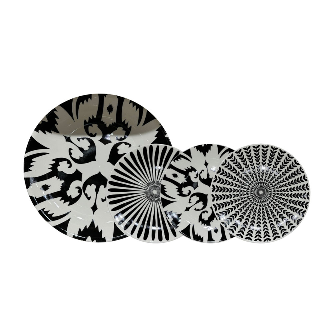 THYME PLATE DESSERT SET 6 PCS NEW BONE CHINA WHITE