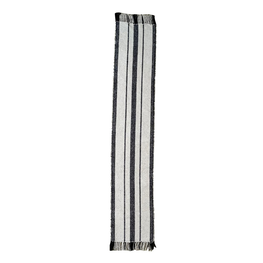 ZOYA B TABLECLOTH/RUNNER WHITE BLACK 36x180cm IN