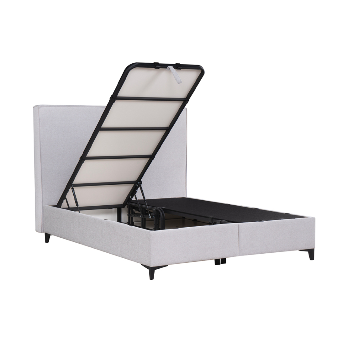MORE MORE BED WITH STORAGE (FOR MATTRESS 160x200cm) CURLY WHITE SMOOTH 07-918 E1 TR