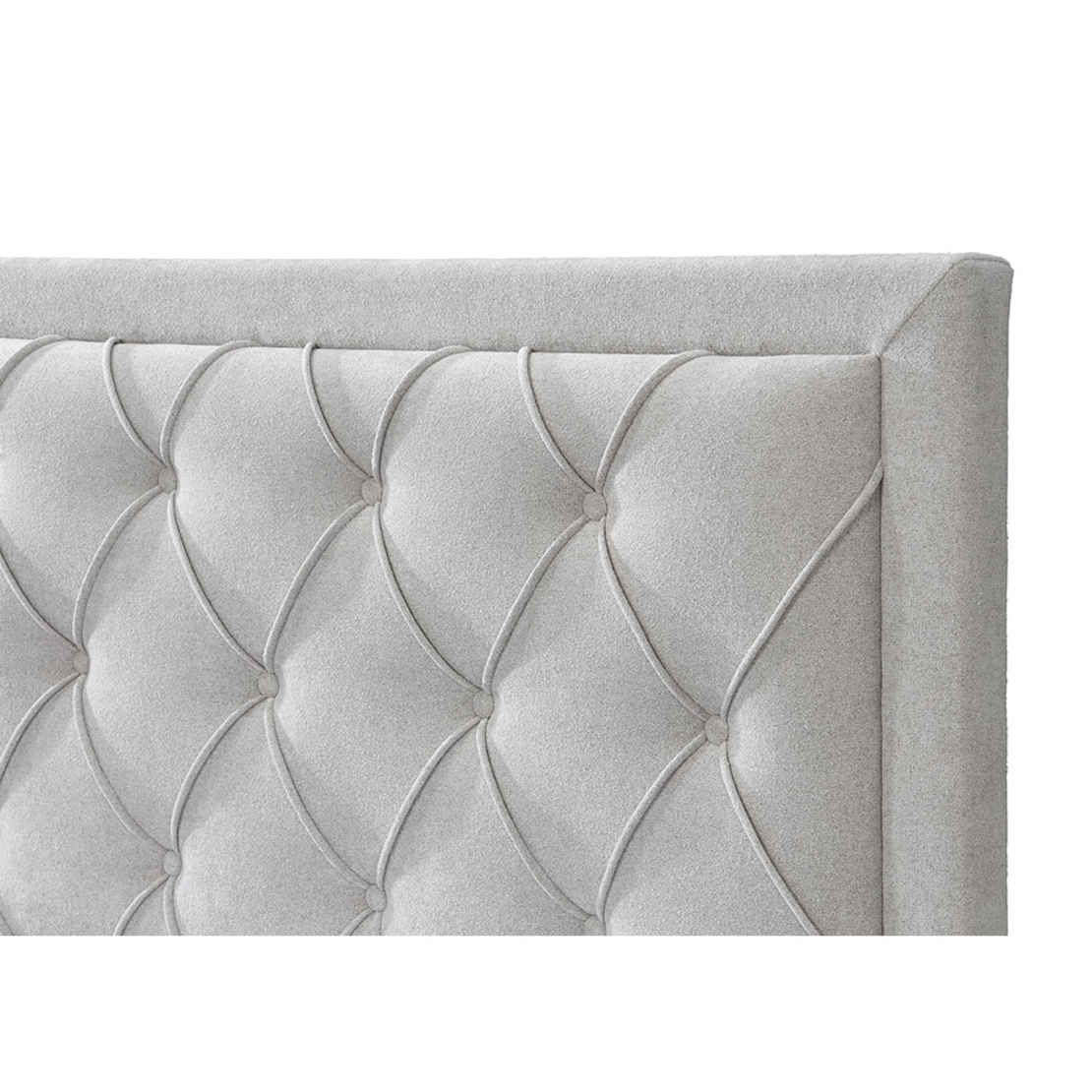 NOBLE BED (FOR MATTRESS 160x200cm) FABRIC GREY LIGHT E1 MY