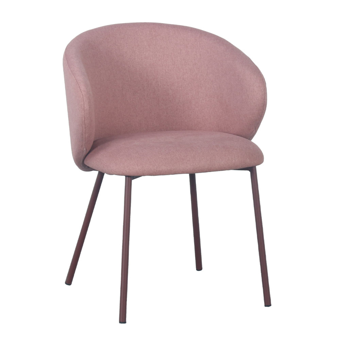 KIRA CHAIR FABRIC PINK METAL PUCE DARK E1 PRC