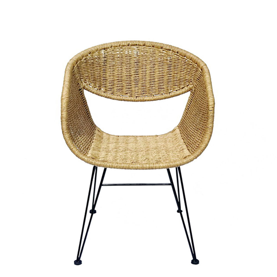 HAVANA CHAIR PE WOVEN NATURAL BLACK 59x64xH80cm PRC