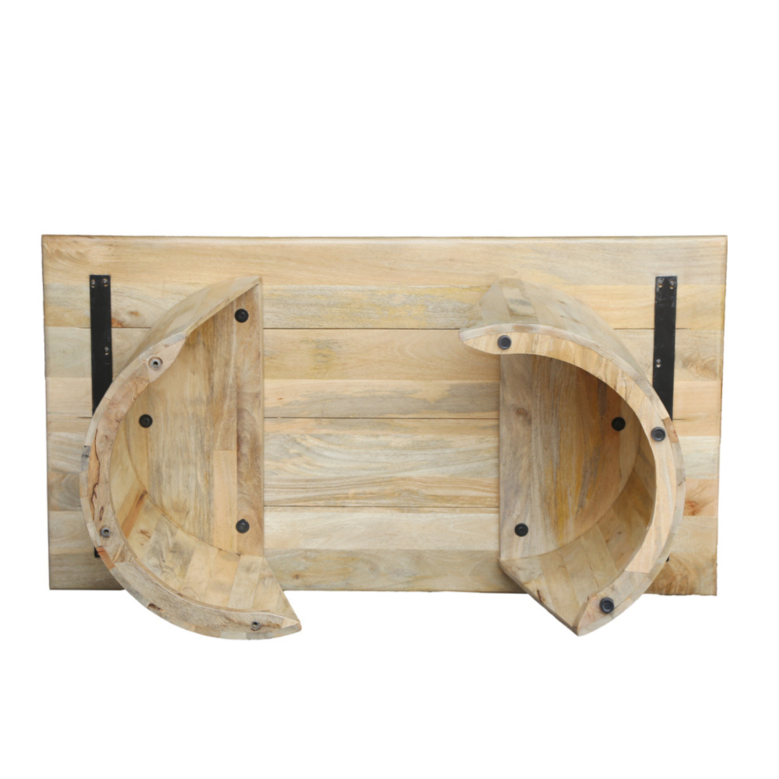 SPIRAL COFFEE TABLE WOOD MANGO NATURAL 130x70xH45c