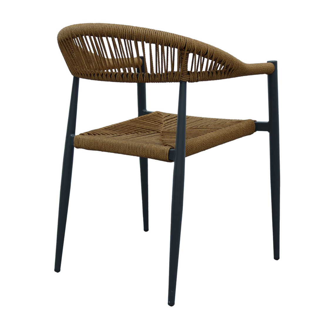 CARLA CHAIR ALUMINIUM BLACK WALNUT 56x59xH78cm PRC
