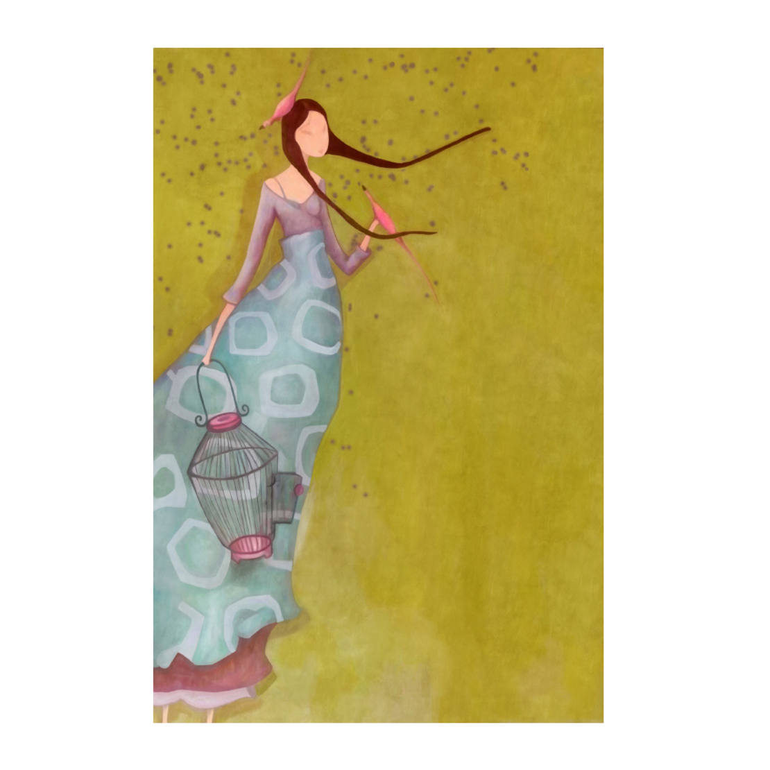 SOMNIA 3 PAINTING CANVAS MULTICOLOR WOOD 60x90xH3,