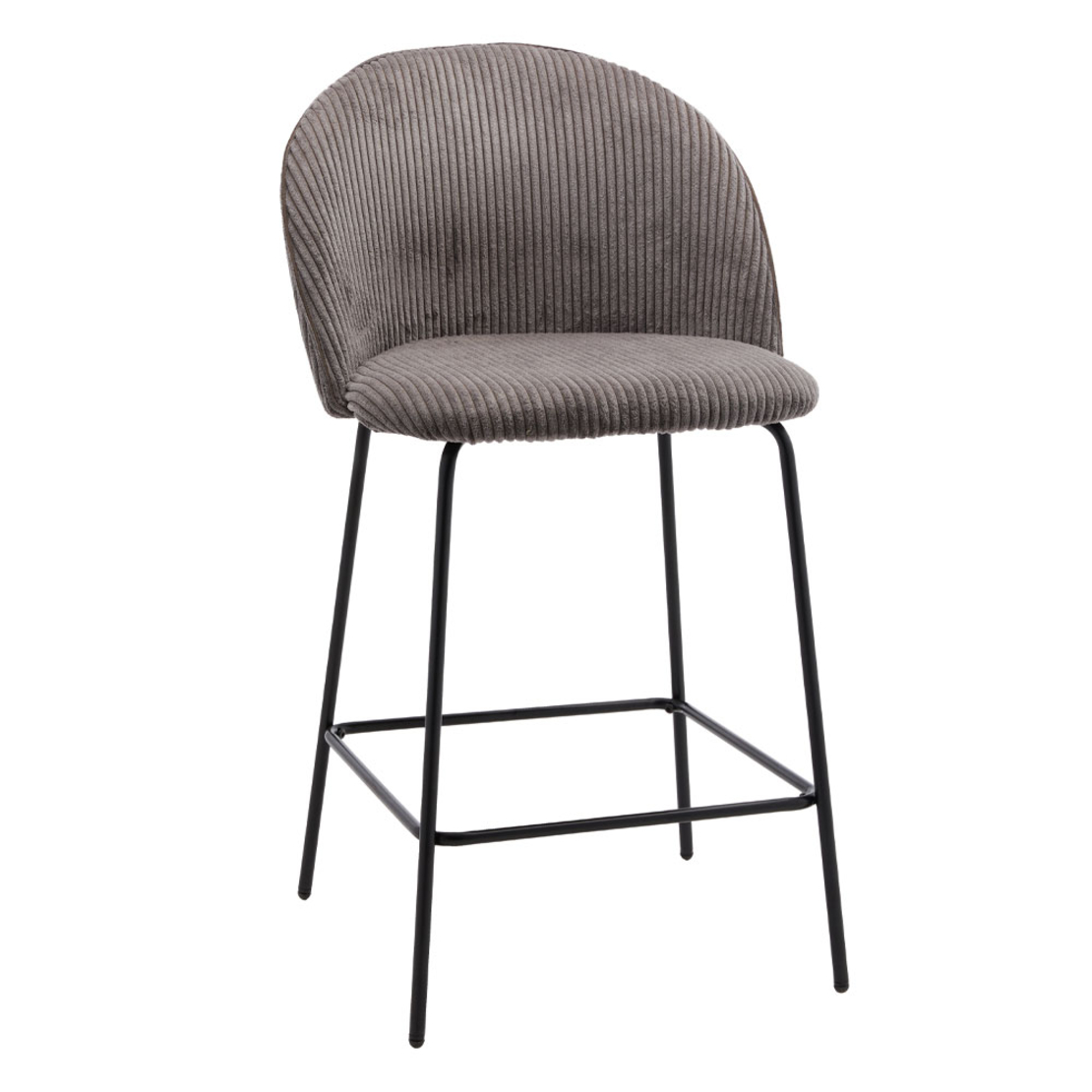 VOTSALO STOOL BAR FABRIC GREY METAL BLACK E1 PRC