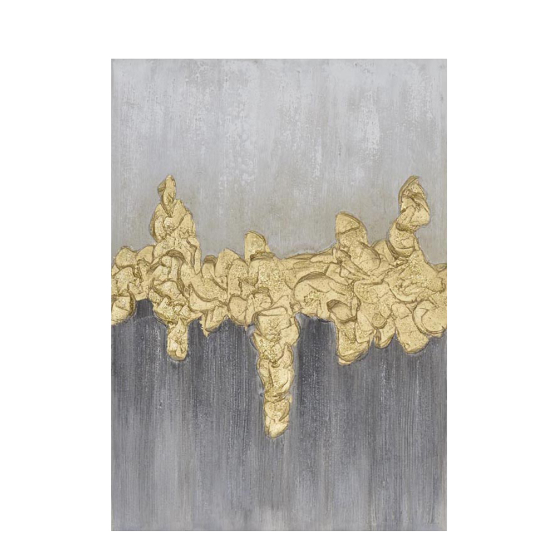 SED GREY PAINTING CANVAS GREY GOLD 50x70xH3cm PRC