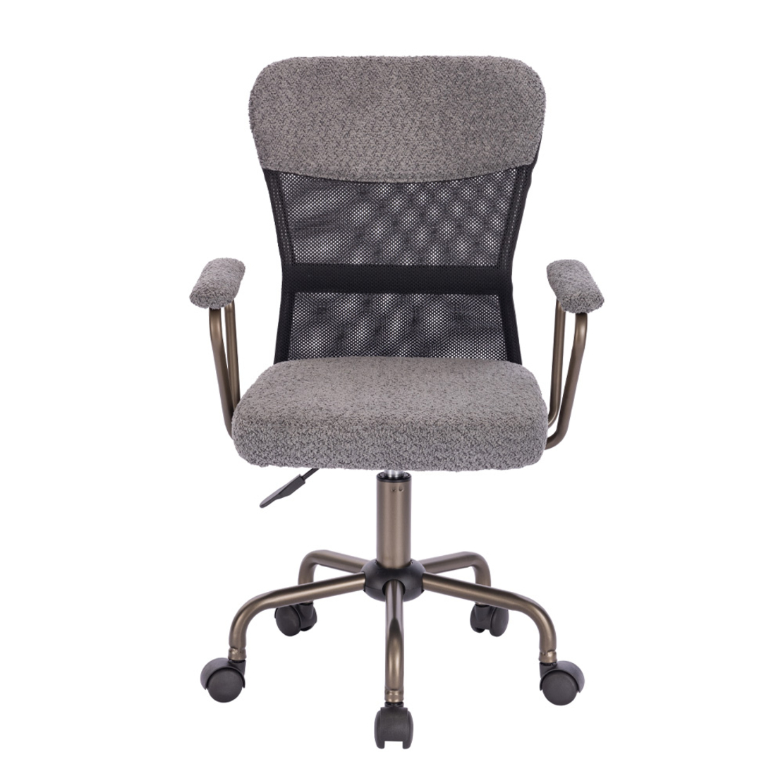 BELL CHAIR DESK FABRIC GREY GUNMETAL 54x52xH92cm P