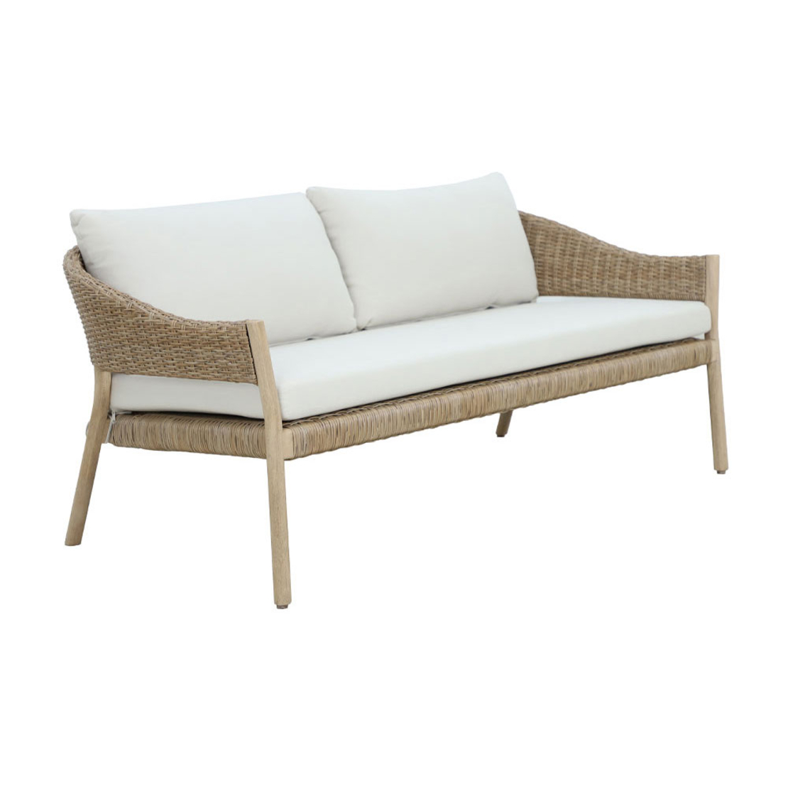 SUMATRA LOUNGE SET 1+2 WOOD EUCALYPTUS NATURAL BEI