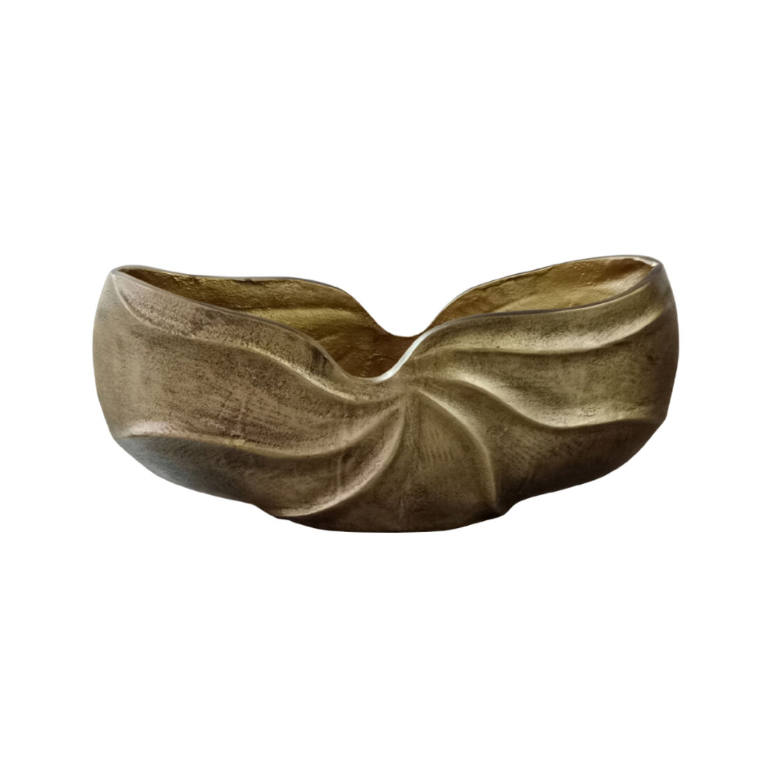 IWA 2 VASE ALUMINIUM GOLD ANTIQUE 39x9xH19cm IN