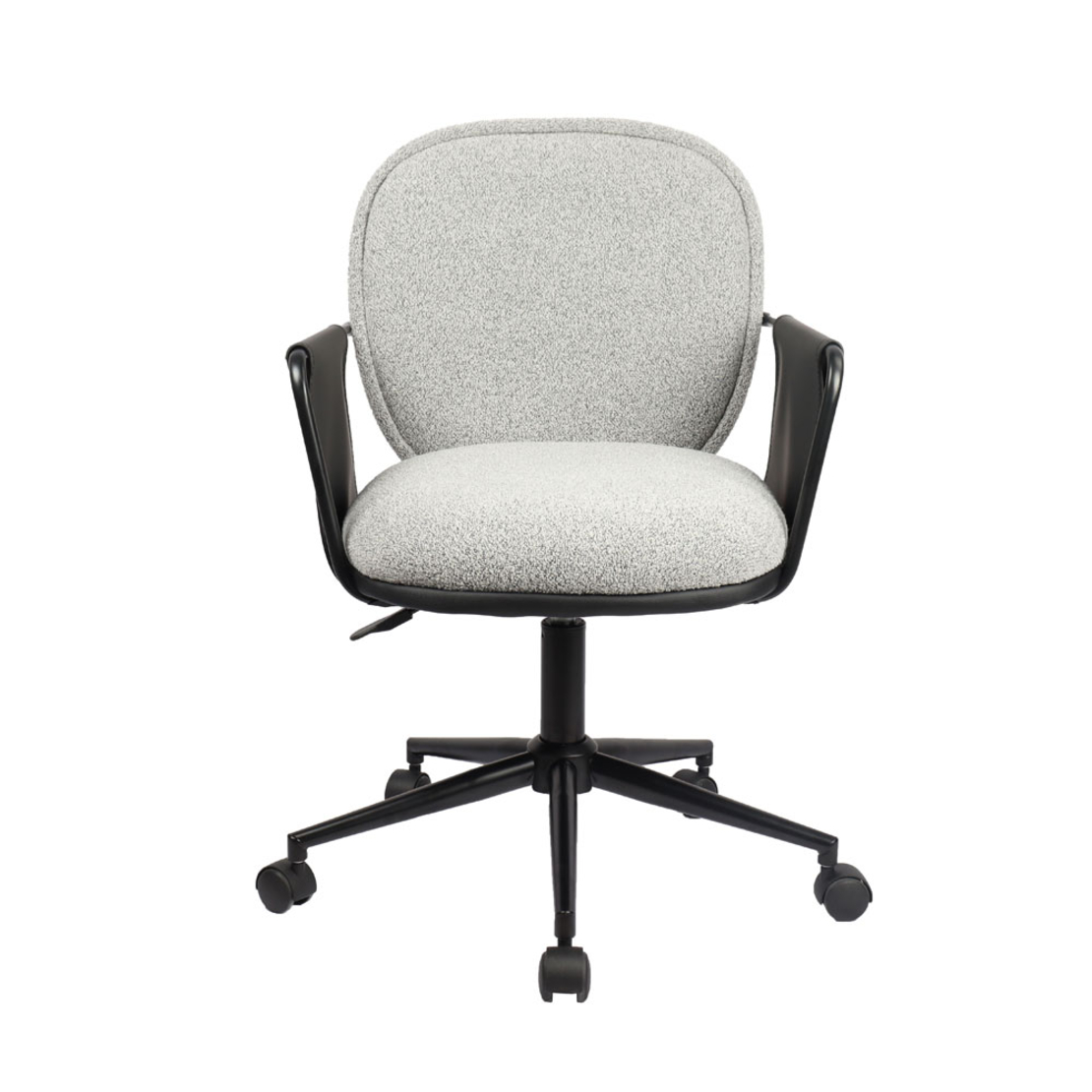 POST CHAIR DESK FABRIC GREY METAL BLACK METAL 55x5