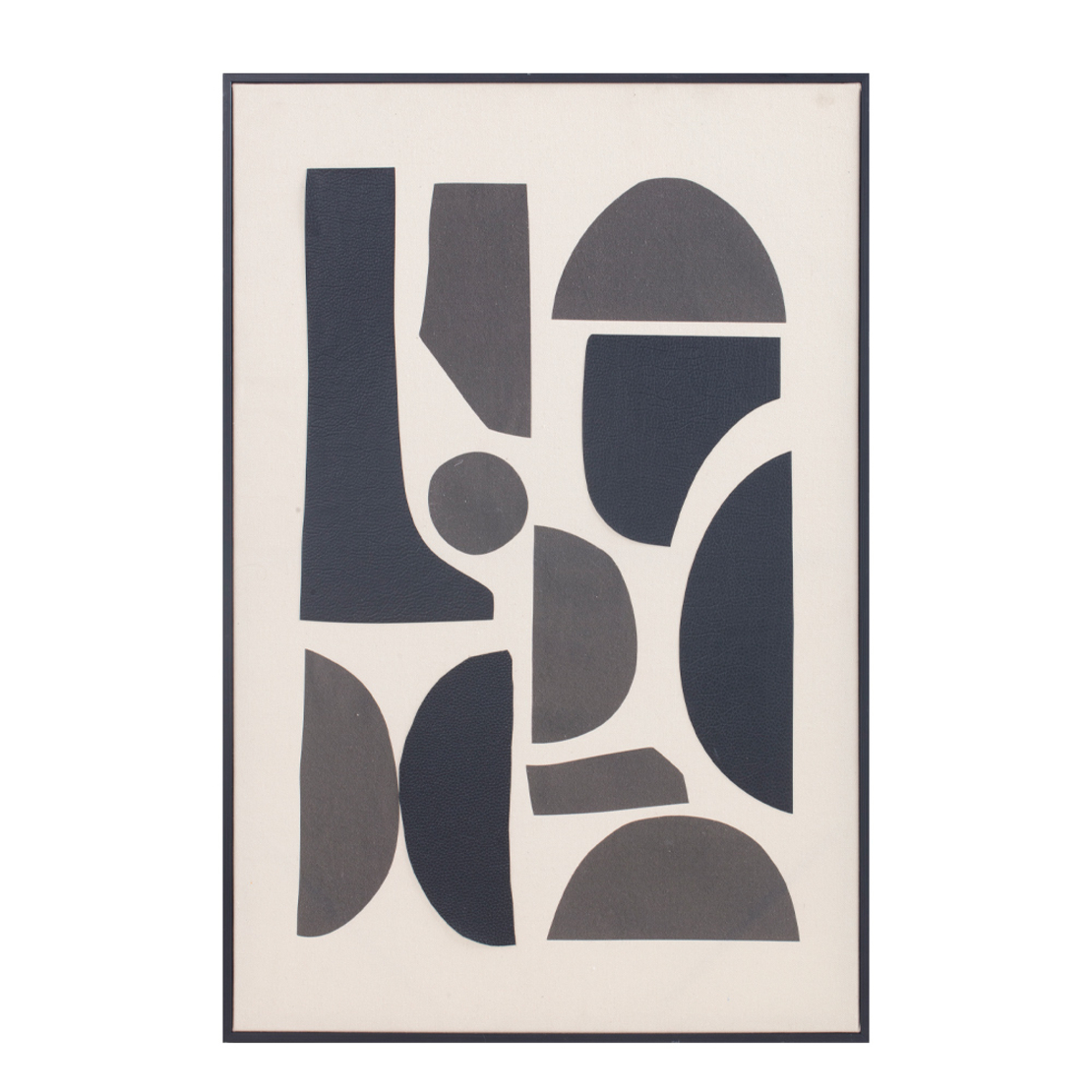 POSITIVE VIBES PAINTING DECORATIVE 60x90x4 LINEN WHITE BLACK WOOD BLACK