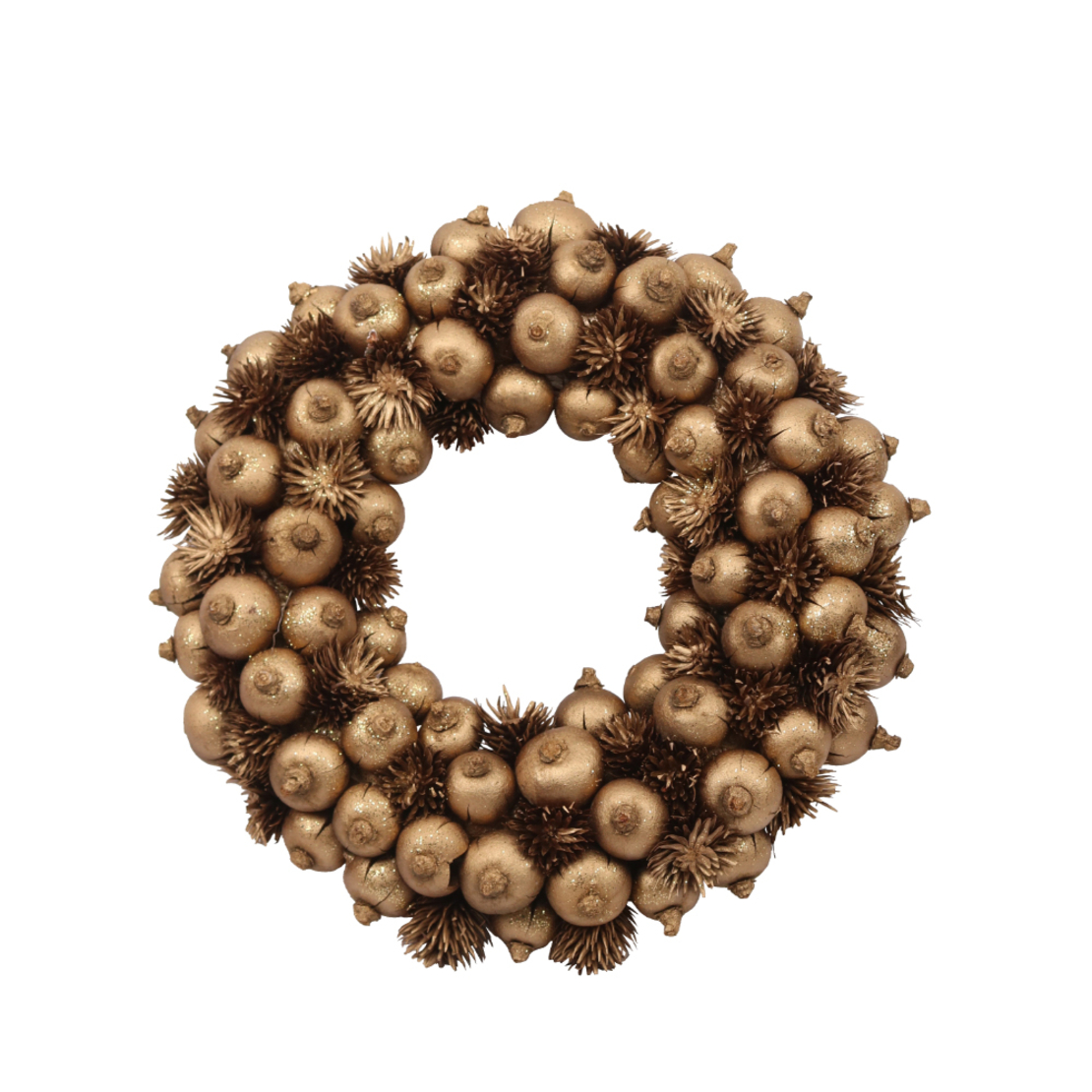XMAS HEDEL WREATH POLYFOAM GOLD D32xH6cm PRC