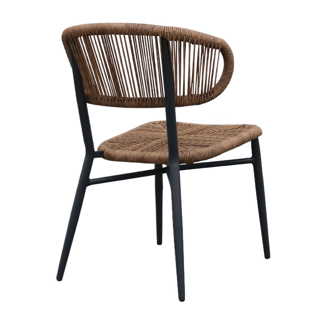 SEDAI CHAIR ALUMINIUM BLACK WALNUT 55x60xH78cm PRC