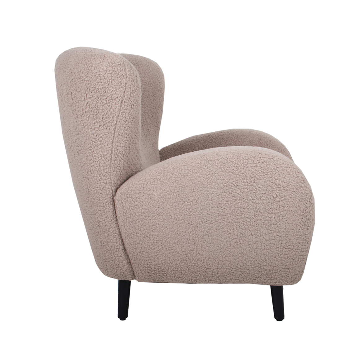 ONE & ONLY ARMCHAIR FABRIC CAPPUCCINO WOOD BLACK E