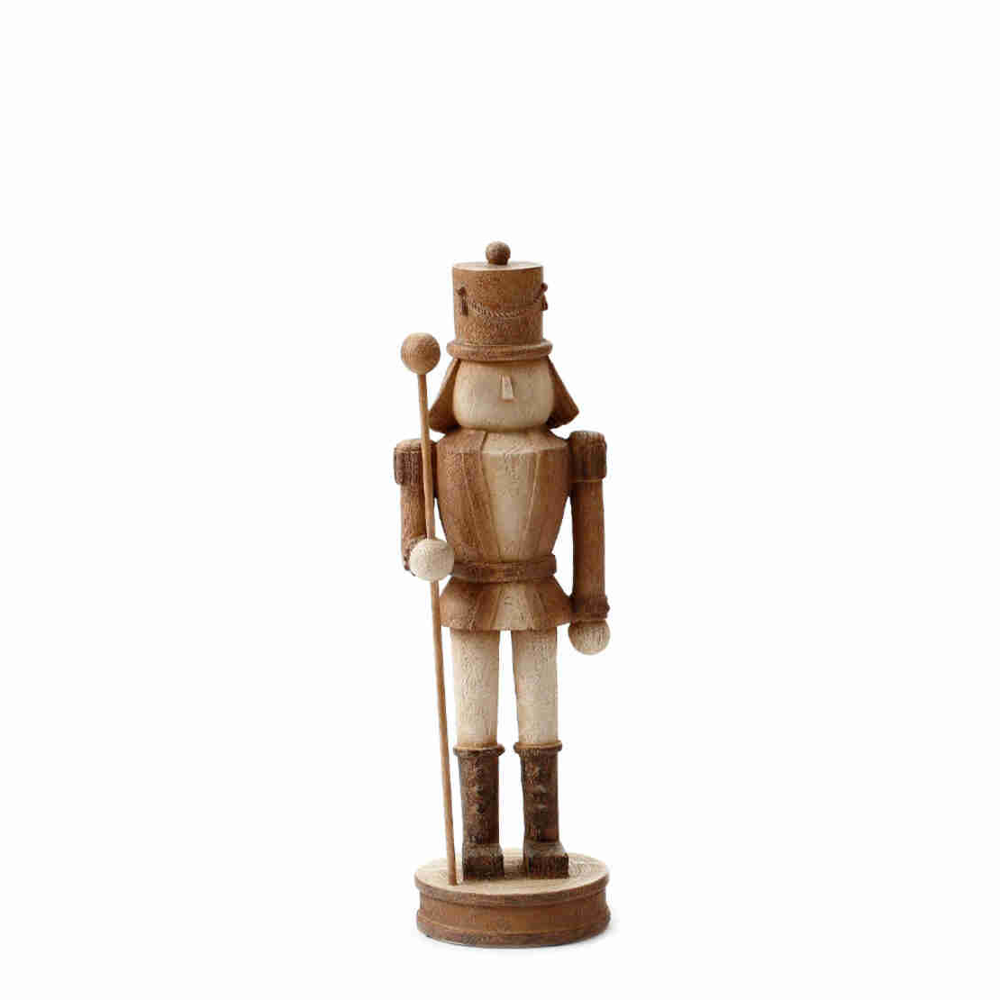 XMAS WOODY NUTCRACKER M DECO POLYRESIN BROWN BEIGE