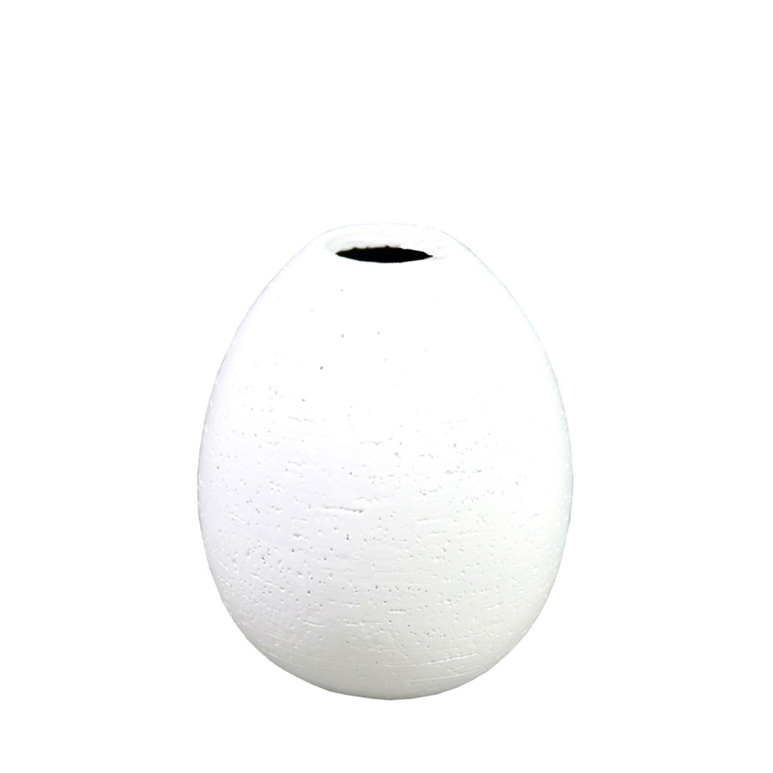 OVALADO.2 DECORATION VASE 17x17x20 POLYRESIN WHITE
