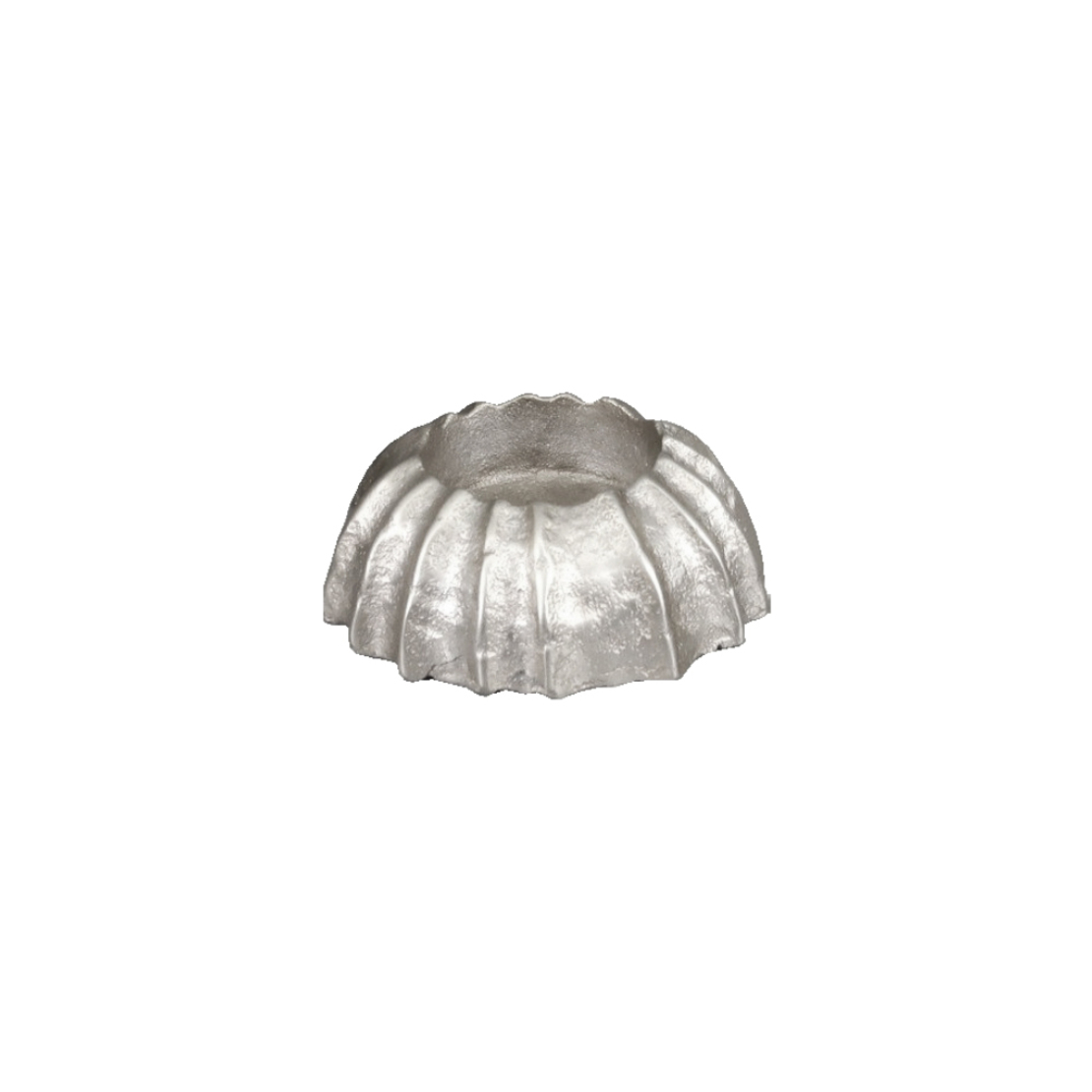 MOLK BASE FOR CANDLE ALUMINIUM SILVER MATTE D8xH3c