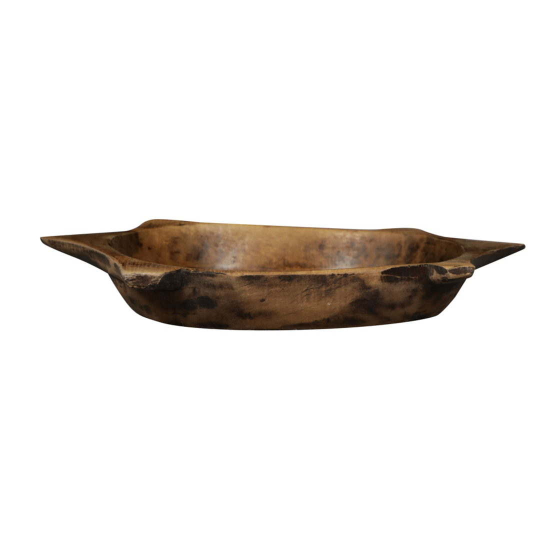 TURTLE TRAY WOOD BROWN 38x23xH13cm IN
