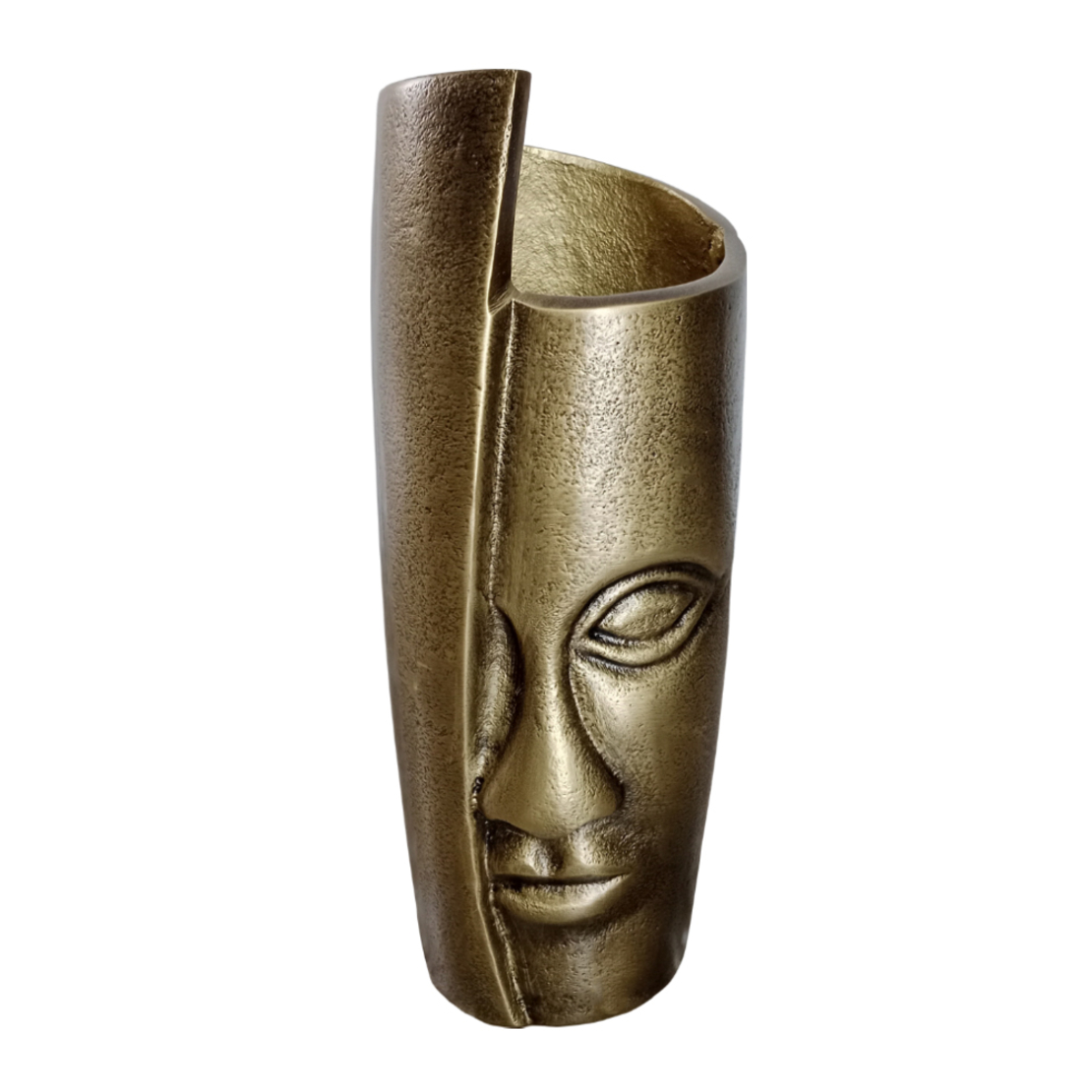 KEREN VASE ALUMINIUM GOLD ANTIQUE D10xH25cm IN