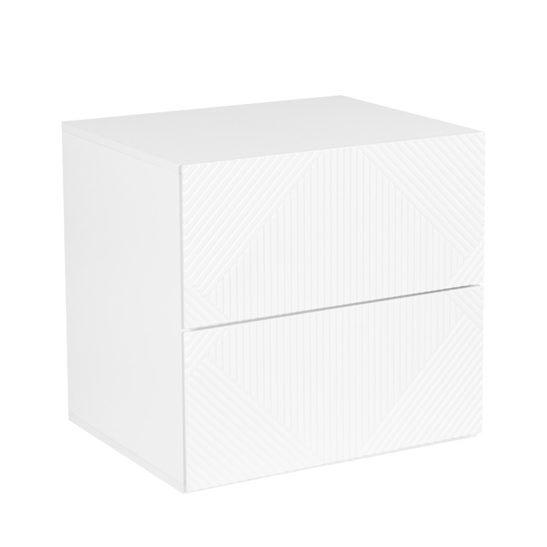 MEZZA LUNA NIGHTSTAND 2DRAWERS MDF WHITE E1 PRC