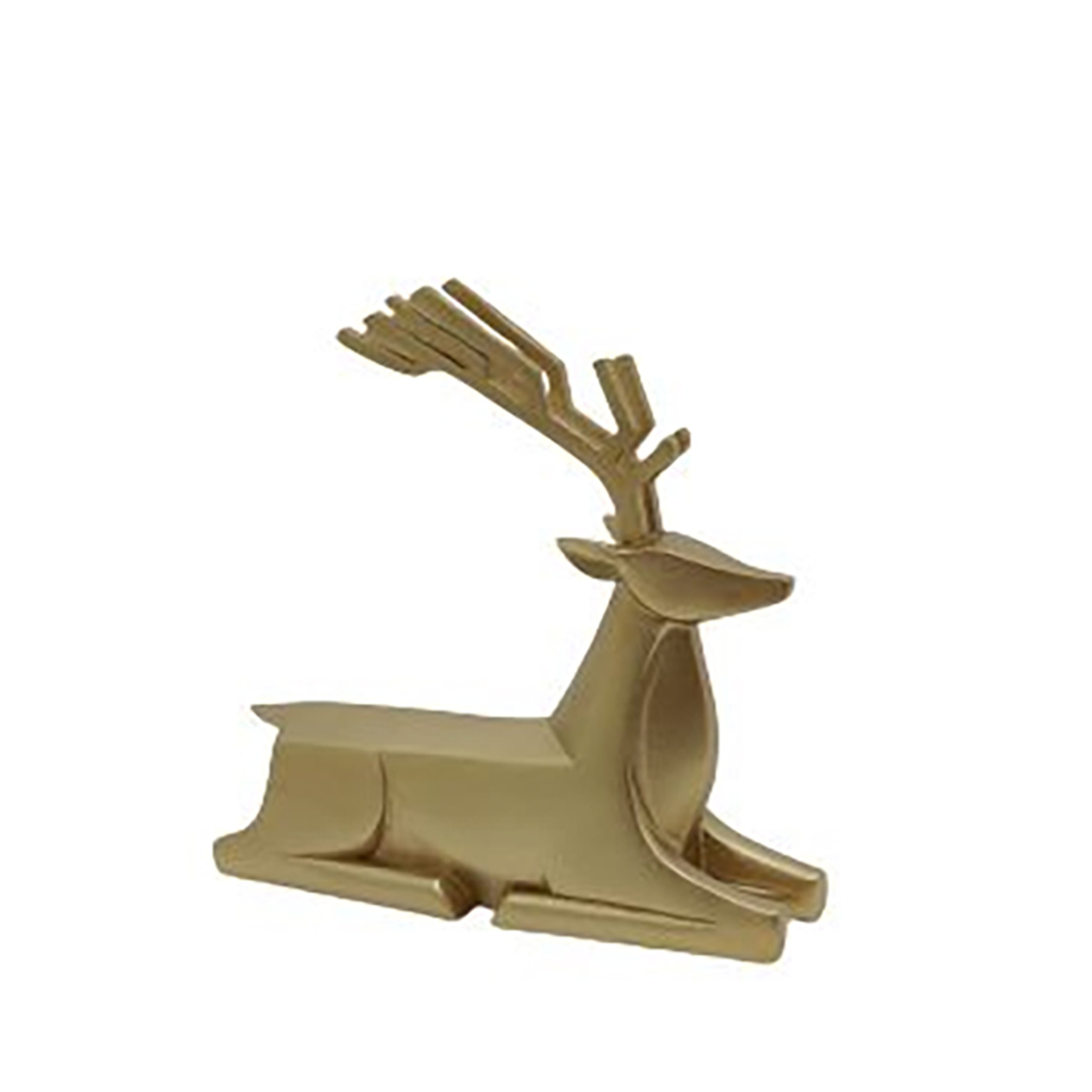 XMAS ALCES A DEER POLYRESIN GOLD 21x6,5xH21cm PRC