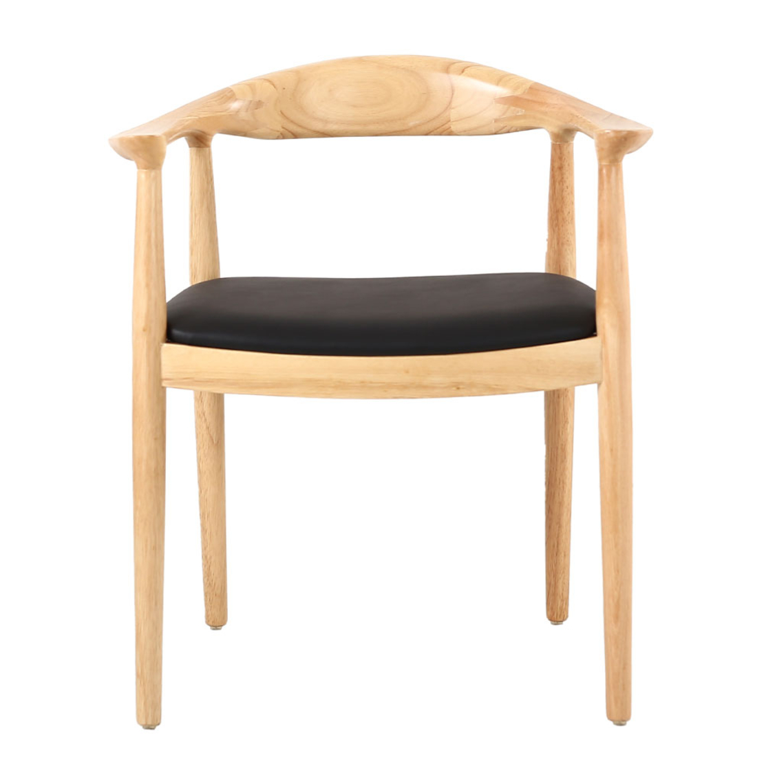 FUJI CHAIR WOOD RUBBERWOOD NATURAL BLACK FABRIC PRC
