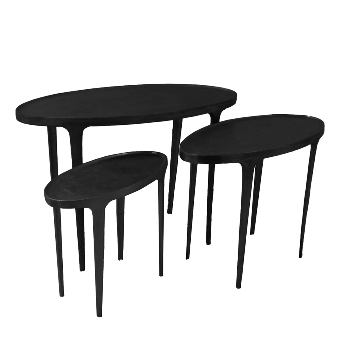 LANDING COFFEE TABLE SET 3PCS BLACK 89x41xH61,5cm IN