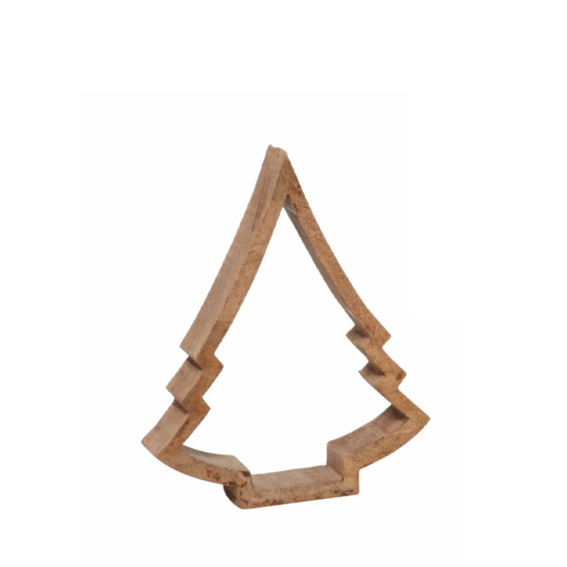 XMAS CHARM TREE WOOD MANGO NATURAL 18x4xH24cm IN
