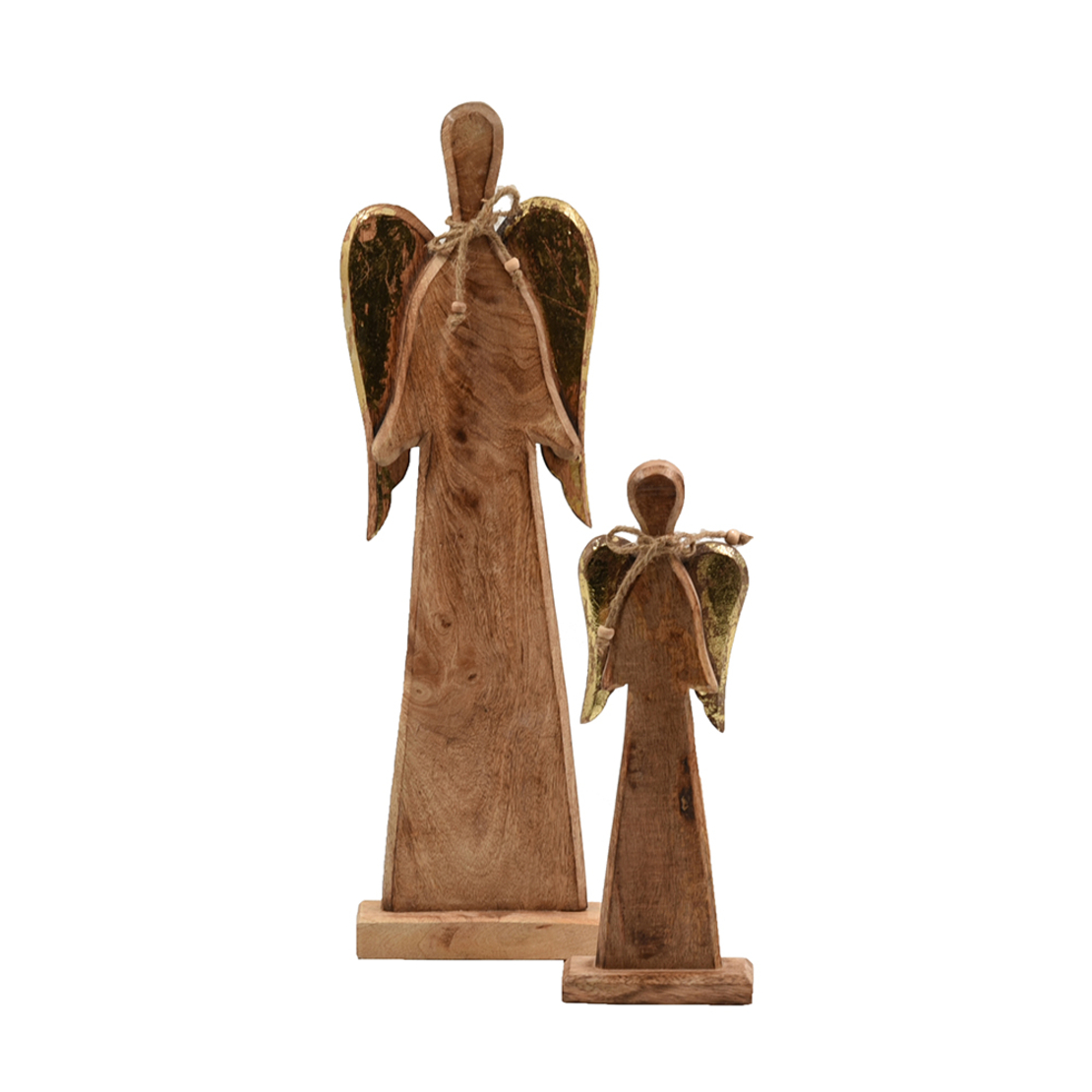 XMAS ENGEL ANGEL WITH WINGS WOOD MANGO ALUMINIUM N