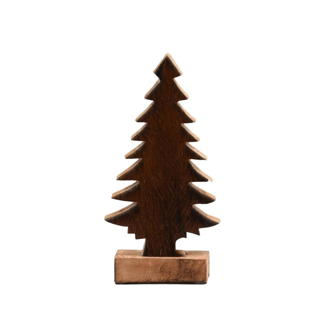 XMAS PEUPLE TREE BROWN 20x6xH25cm IN
