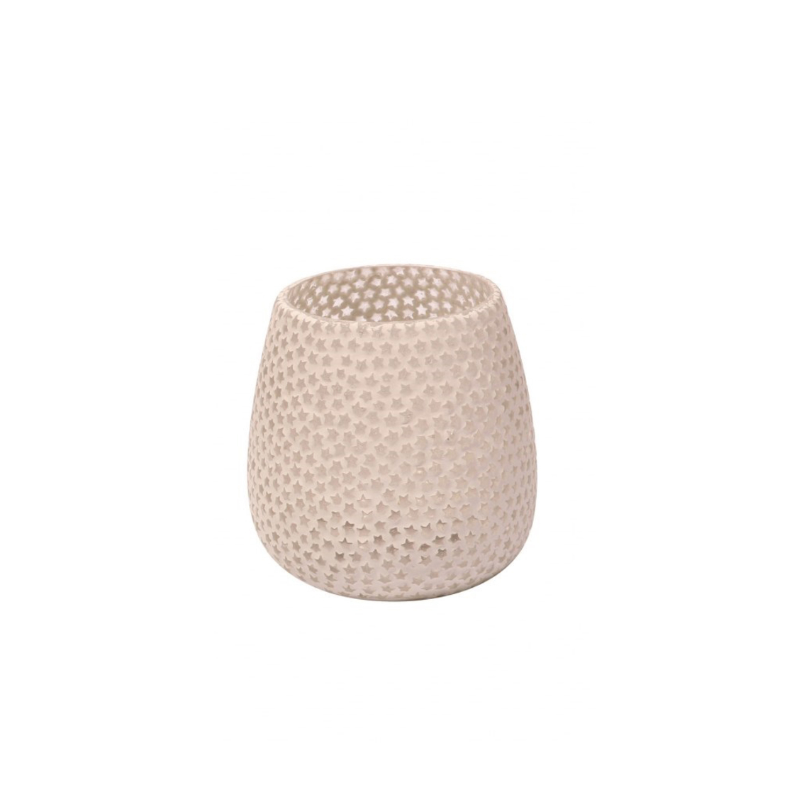 HERNA BASE FOR CANDLE GLASS WHITE D9xH10cm IN