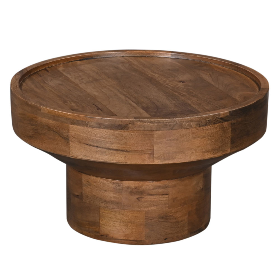 DUBAI COFFEE TABLE WOOD MANGO WALNUT 70x70xH40cm I