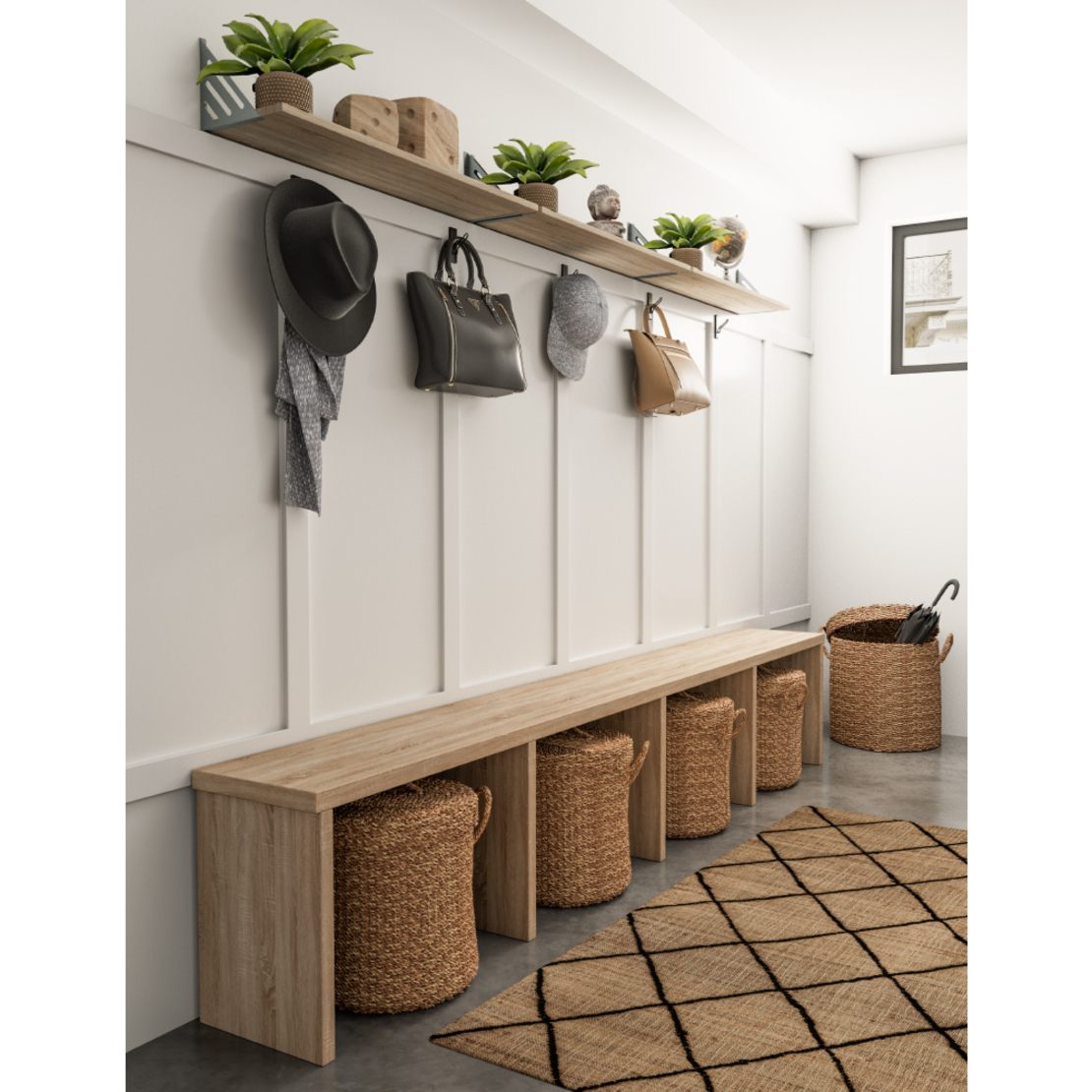 SEAGRASS BASKET WITH LID SET 2PCS SEAGRASS NATURAL