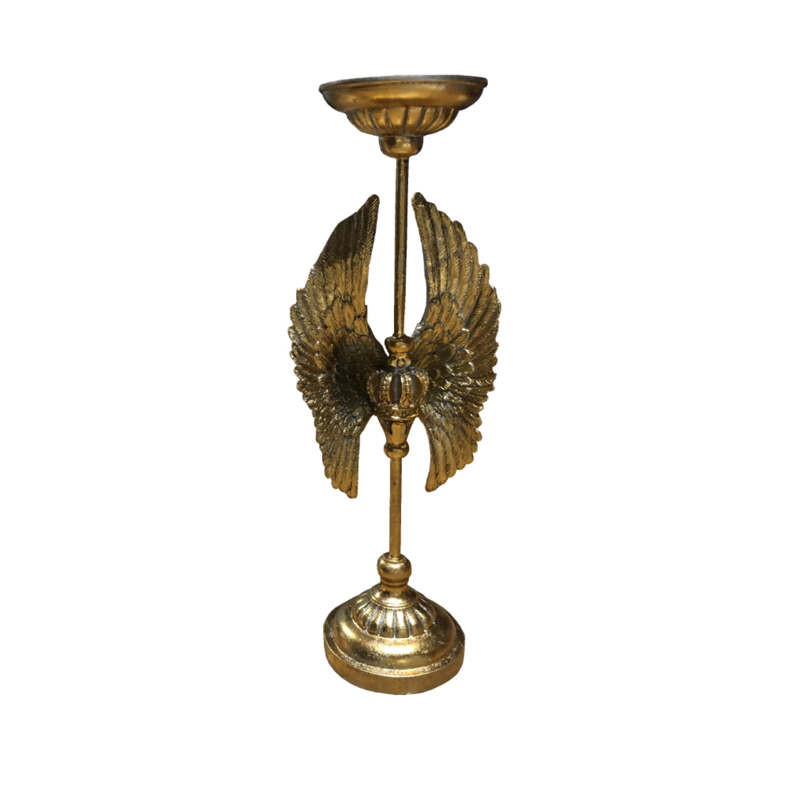 VOLE CANDLE HOLDER POLYRESIN GOLD 15,7x12,3xH42,5c