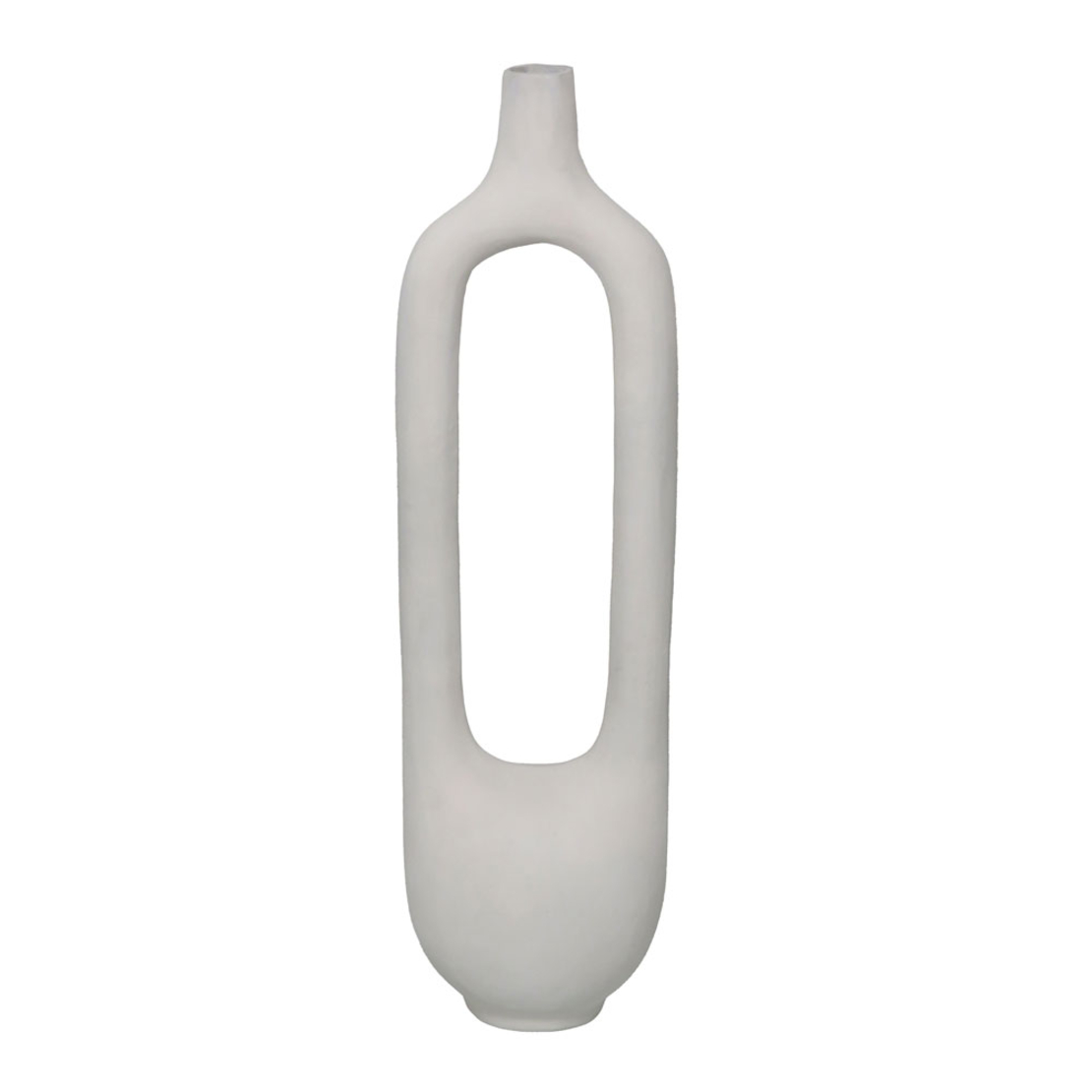 FINTON VASE 17x14x62 ALUMINIUM WHITE