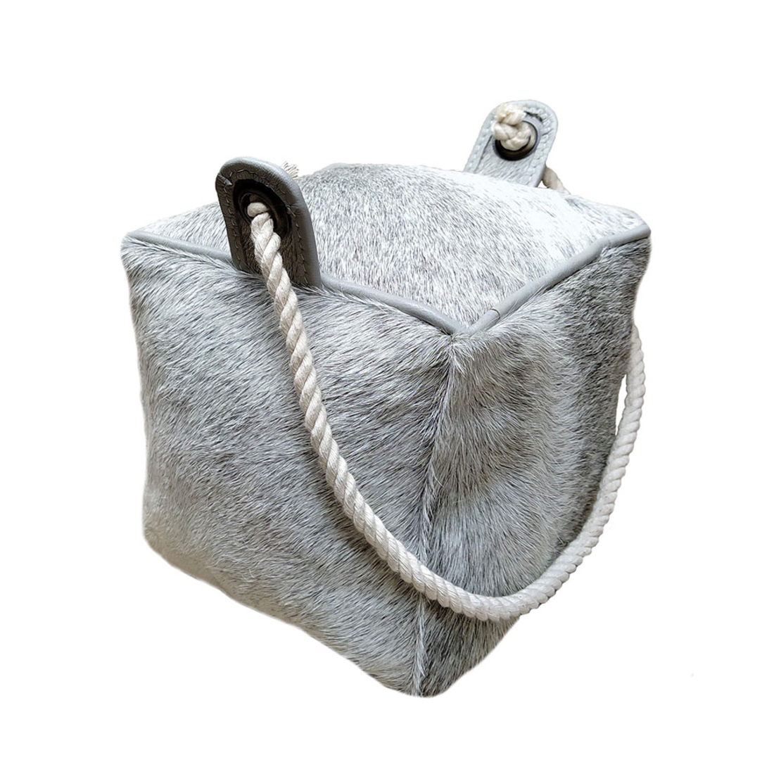 PUERTA DECO LEATHER GREY 15x15xH15cm IN