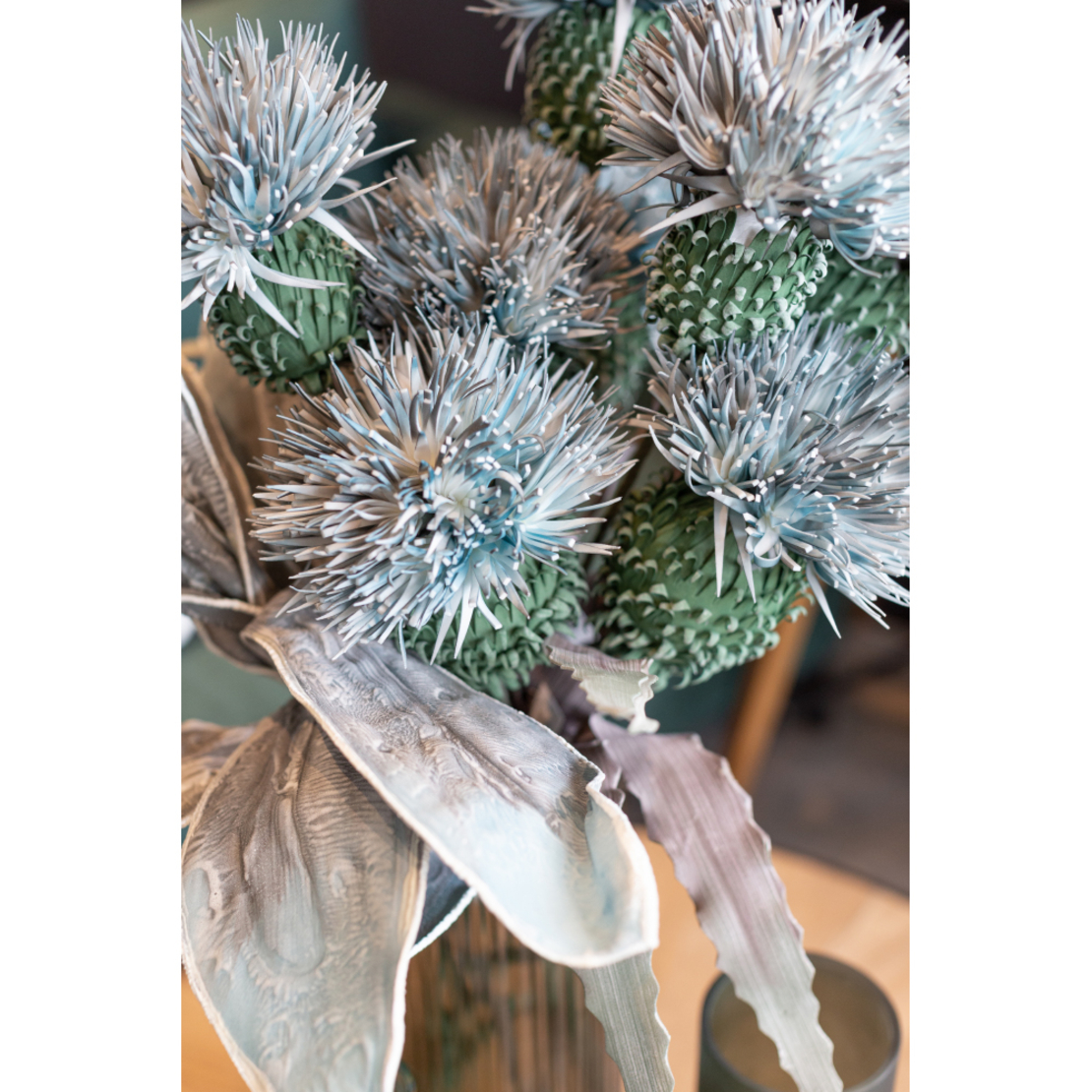 COSMOS ARTIFICIAL FLOWER EVA FOAM BLUE GREEN H90cm
