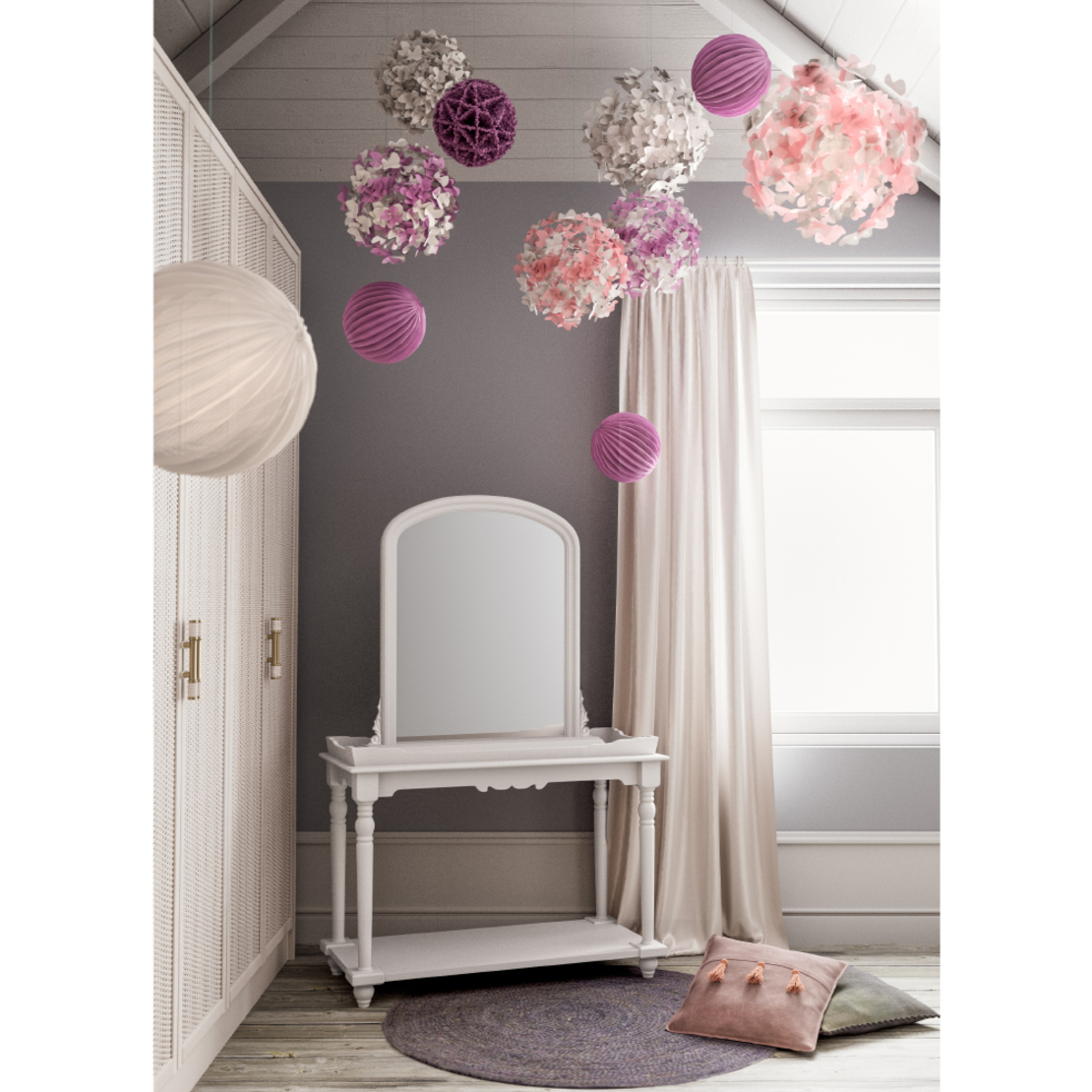 LA POUPEE MIRROR WHITE MAT 86xH88cm PRC