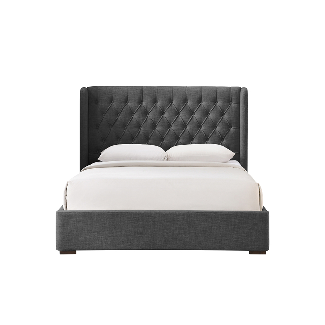 DUCHESS BED (FOR MATTRESS 160x200cm) FABRIC ANTHRACITE E1 MY