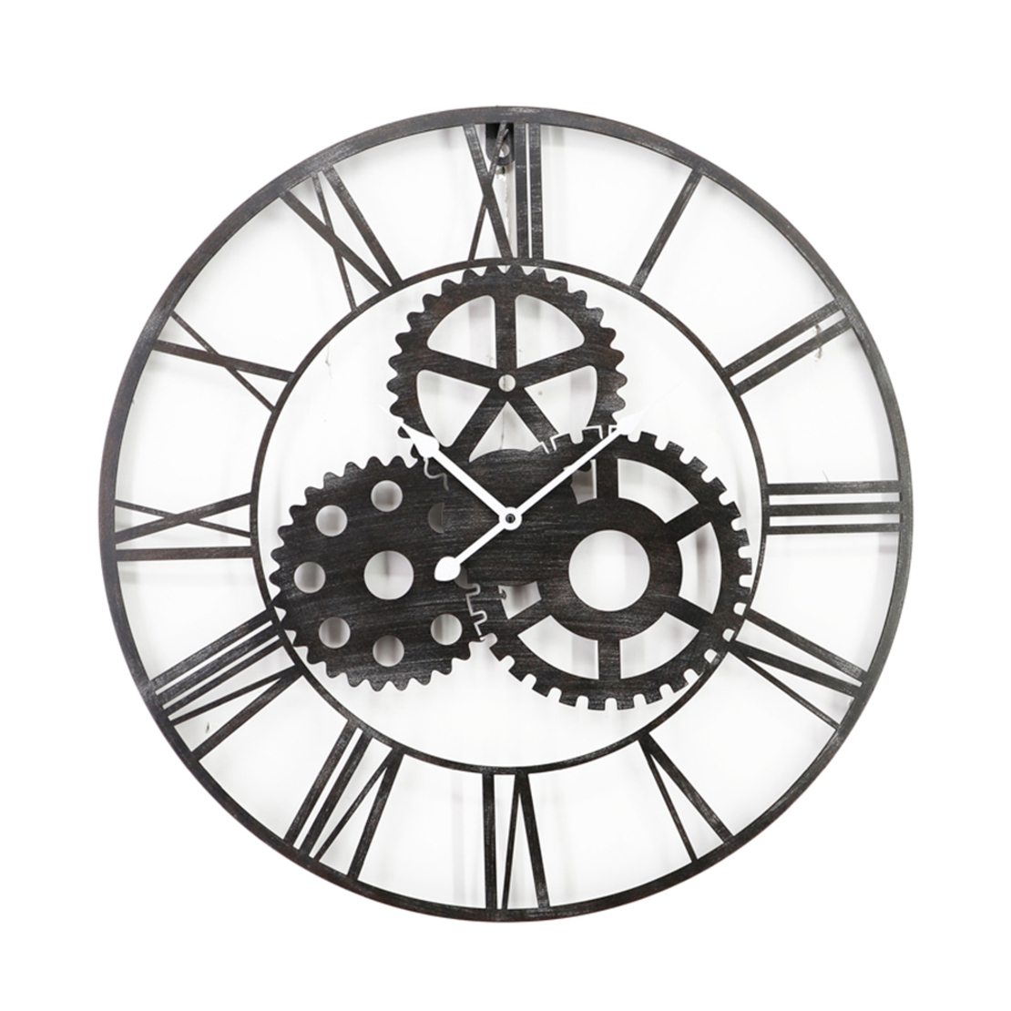 ROWEL CLOCK WALL METAL BLACK D60xH3,5cm PRC