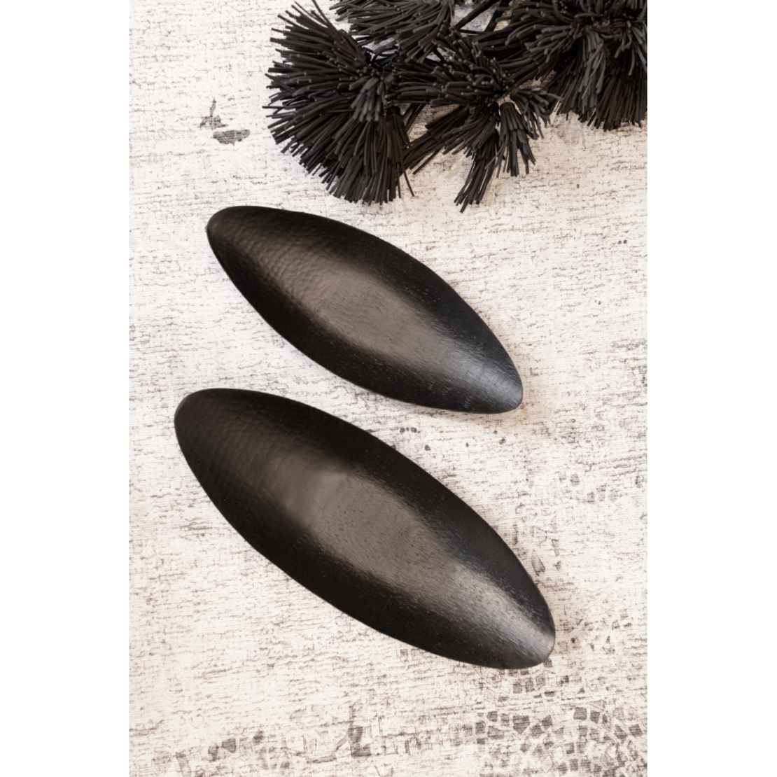 BOAT BOWL ALUMINIUM BLACK 40x16xH3,5cm IN