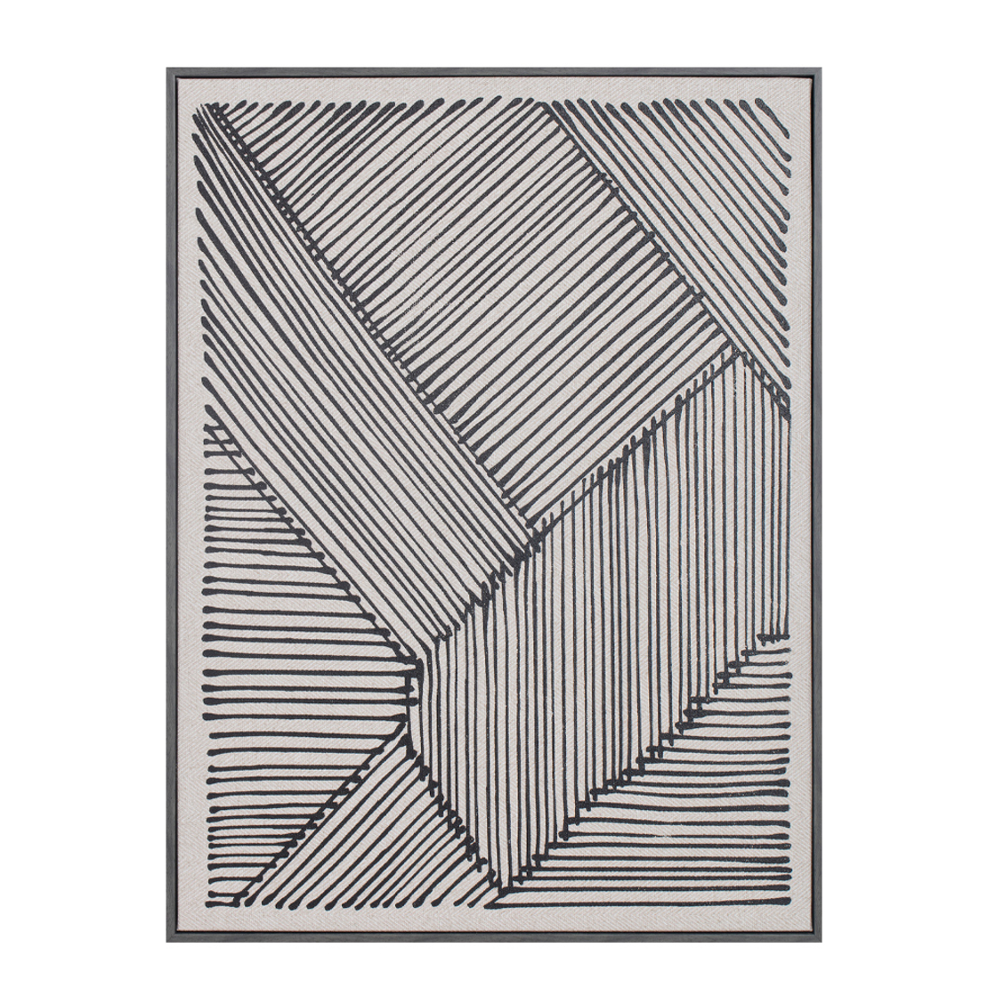 STAY TRUE PAINTING DECORATIVE 60x80x4 LEATHER WHITE BLACK WOOD BLAC